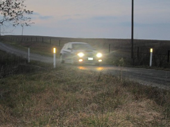 It’s almost dark when car 3 finds CP 15.